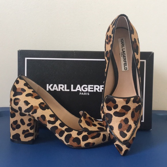 Animal print block heel pumps Clearance